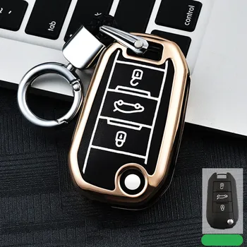 

For Peugeot 208 301 308 308S 408 508 2008 3008 4008 AutoAccessories Beautiful Zinc alloy Luminous Full cover Car Key Case Shell