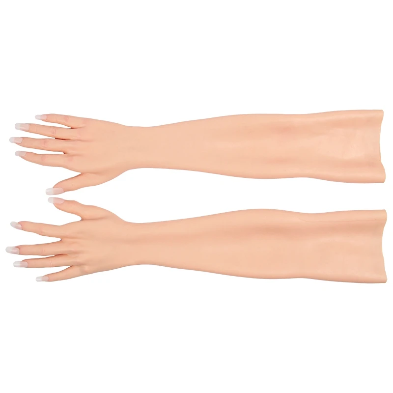 

60CM Length Lifelike Realistic Soft Female Silicone Hand Glove for Crossdresser Transgender Shemale Drag Queen 3G