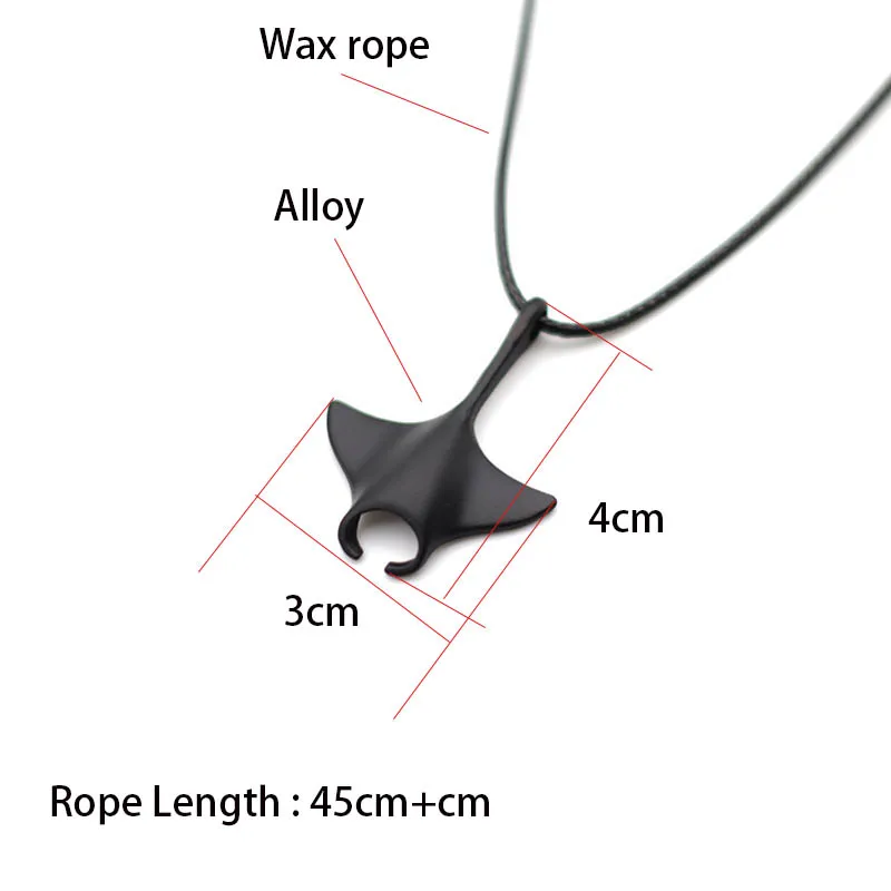 Manta Pendant Necklace for Men Beach Accessories