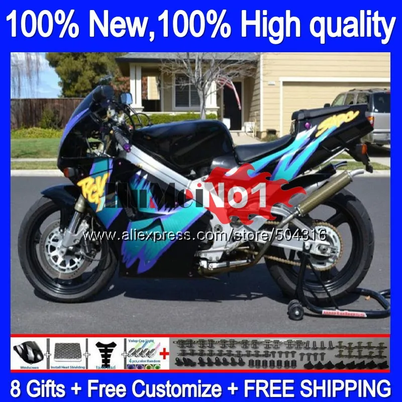 Корпус для SUZUKI SAPC VJ21 RGV250 RGVT250 VJ 21 цвет: черный, синий 40MC. 90 RGV-250 VJ22 RGV 250 1988 1989 1990 1991 88 89 90 91 обтекатель - Цвет: No. 1