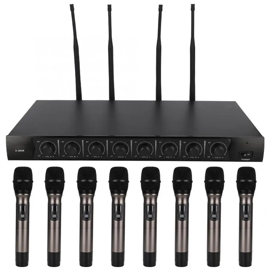 Professional Handheld Wireless Microphone System XLR Audio Output Strong Anti-interference Microphone Transmitter Receiver kit