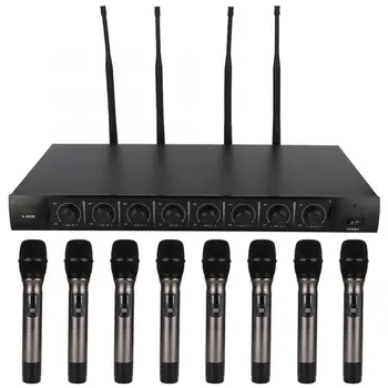 

Professional Handheld Wireless Microphone System XLR Audio Output Strong Anti-interference Microphone Transmitter Receiver kit