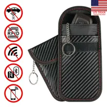Newest Hot 1pc Anti-theft Car Key Key Wallets Rfid Key Protector Fob RFID Signal Blocker Faraday Signal Blocking Pouch Bag