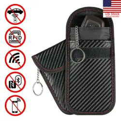 Newest Hot 1pc Anti-theft Car Key Key Wallets Rfid Key Protector Fob RFID Signal Blocker Faraday Signal Blocking Pouch Bag