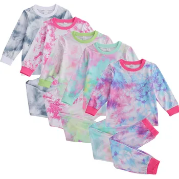 

Toddler Girls Spring Tie Dye Clothes Casual Kid Clothes Girls Sets Cotton Long Sleeve Tops+Leggings Pants Children Boys Clothing