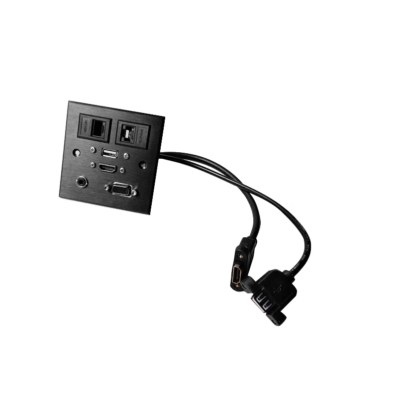 Мультимедийная USB VGA 15P HDMI USB аудио Сетевая розетка из алюминиевого сплава патч-плата сварочная офисная КАБЕЛЬНАЯ СОЕДИНИТЕЛЬНАЯ панель