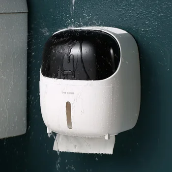 

Portable Toilet Paper Holder Wall Mounted Storage Box Tray Plastic Paper Holder Dispenser For Toilet Home Bathroom Accessories