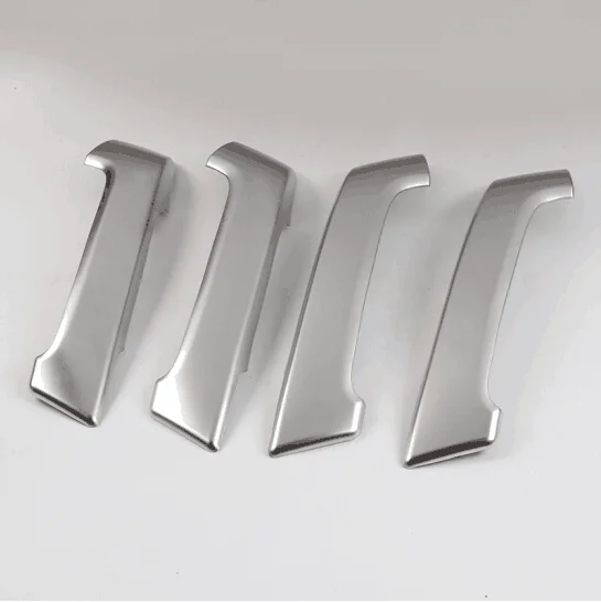 Car ABS chrome door handle trim 4pcs for Toyota Land Cruiser Prado FJ150 2010- car accessories - Название цвета: Серебристый