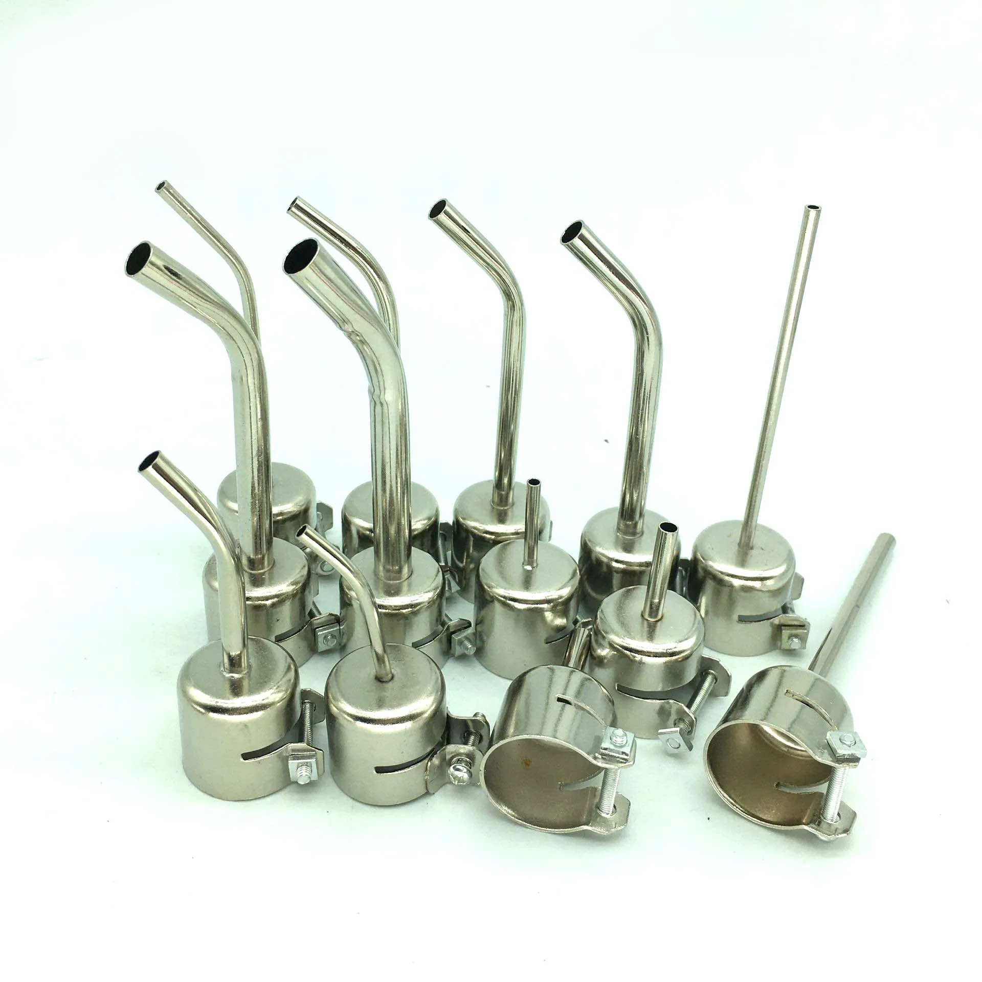 13PCS 850 Series 45 Degree Bent Curved Nozzle Soldering station Hot Air Stations Gun Nozzles for 858D Welding Nozzles