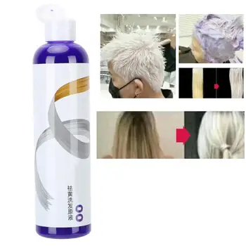 

275ml Shampoo Hair Dye Yellow Removing Linen Gray Silver Color Lock Shampoo Color Protecting For Silver Blonde Bleached Gray
