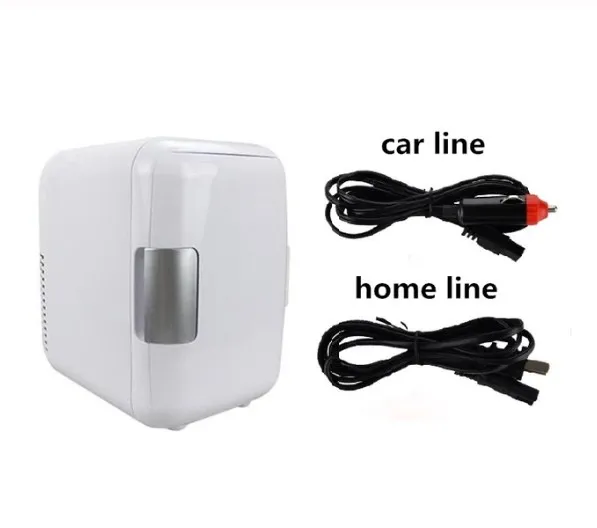 White--car and home Новинка, 4 л, маска для охлаждения, косметические нагревательные холодильники, холодильник, морозильник, охладители и подогреватели для дома и офиса, Хорошая безопасность, низкий уровень шума - Цвет: White--car and home