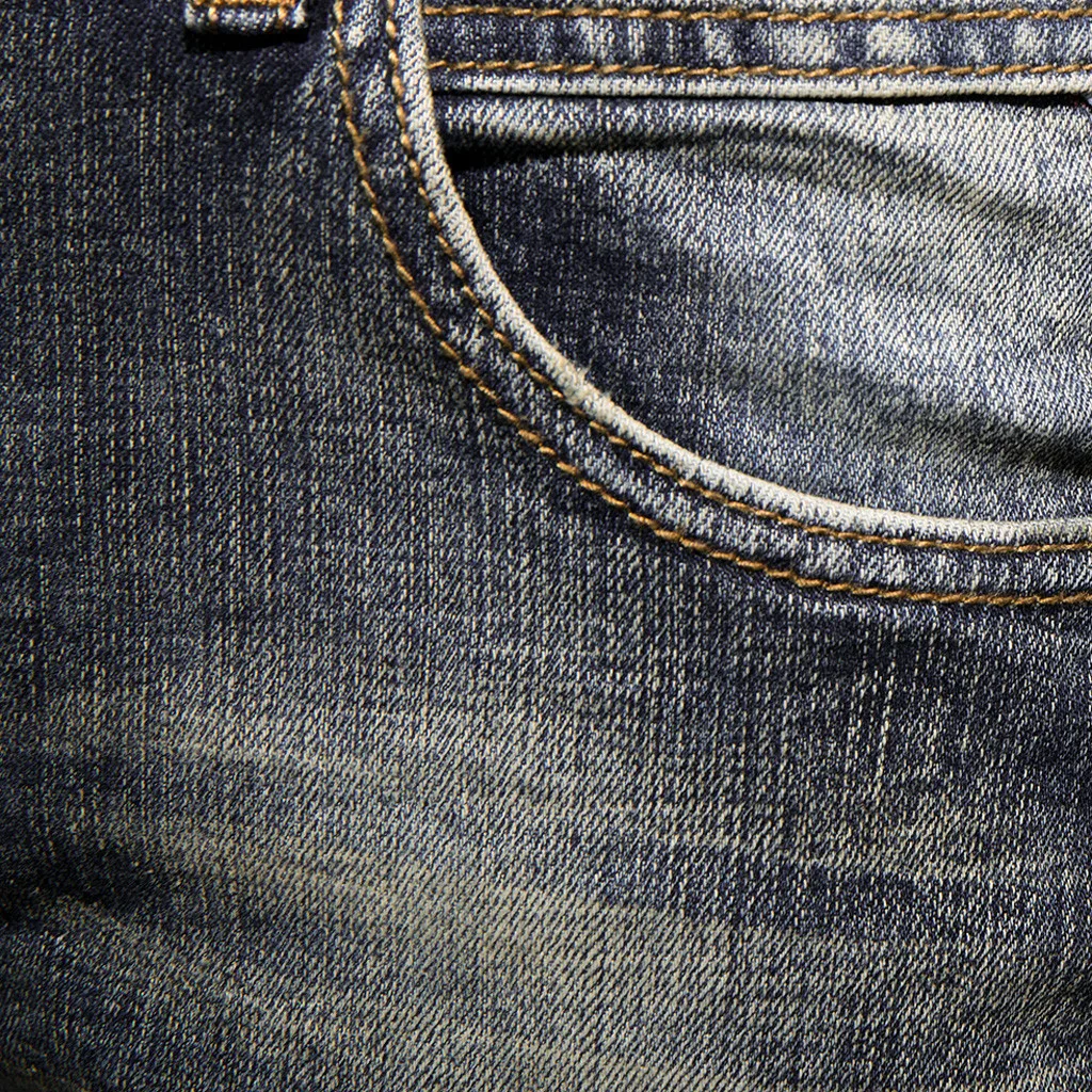 Мужские модные обтягивающие джинсы, потертые тонкие эластичные джинсы, байкерские S-5XL, модные джинсы для отдыха, индивидуальные удобные