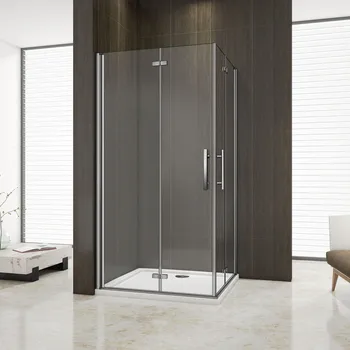 

Angle shower screen Antical folding door opening