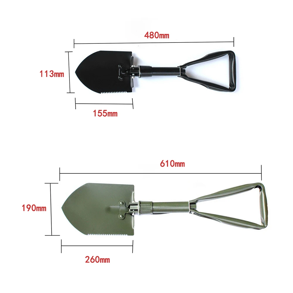 Складывающаяся Военная лопатка портативная многофункциональная из нержавеющей стали для выживания Лопата лопатка походный инструмент для очистки на открытом воздухе 2 вида