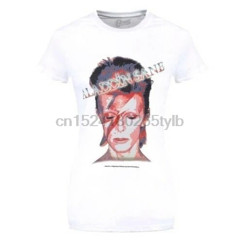 Официальная Donna David Bowie Aladdin разумная дизайнерская футболка Bianca|Футболки| |
