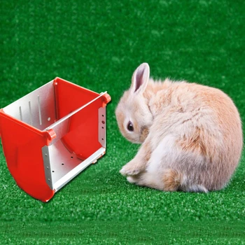 

2 Hooks Feed Box For Rabbits Rabbit Feeder Trough Rabbit Kitchenware Drinker Farm Animal Drinker Feeder