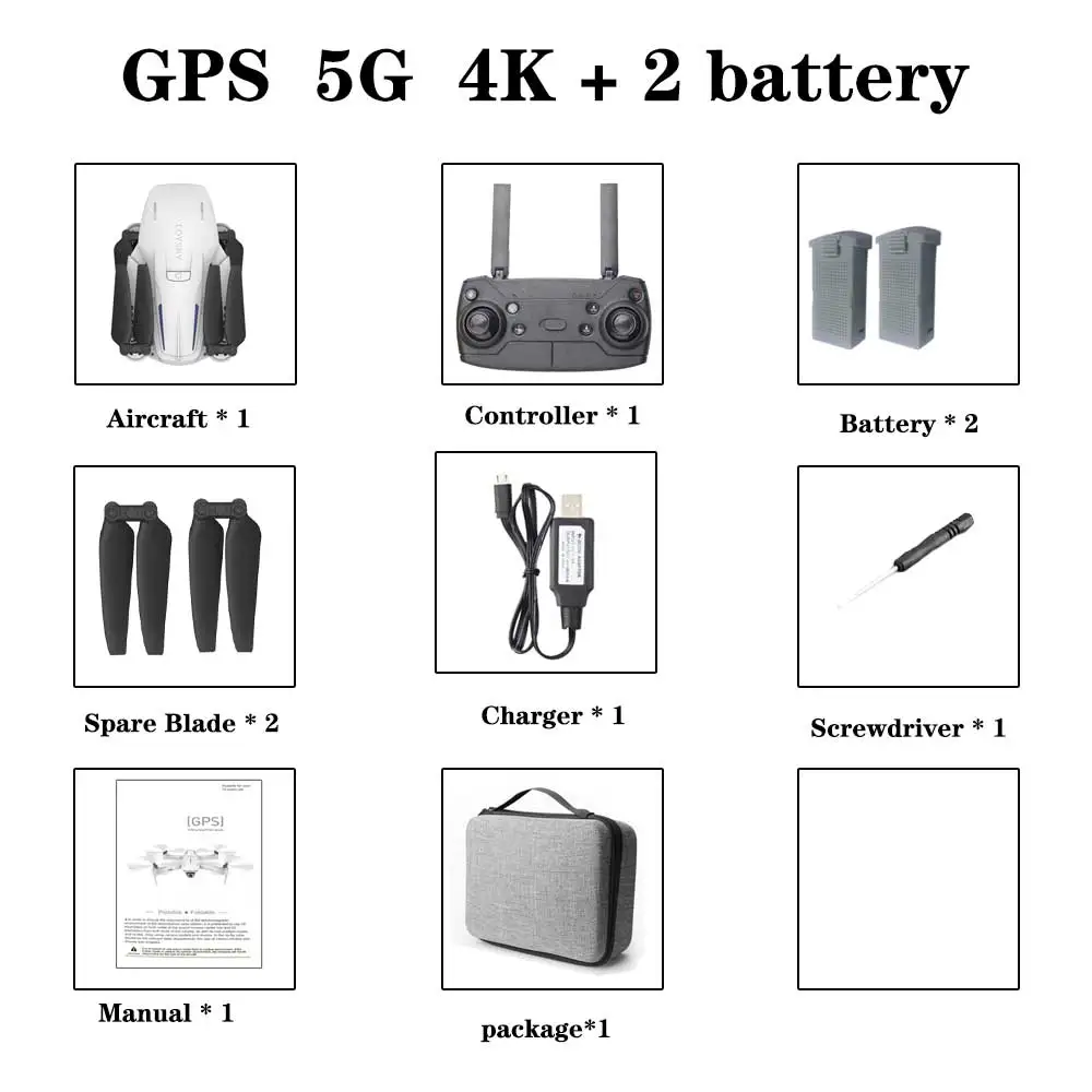 5G 4K SHAREFUNBAY Дрон S162 gps 4K HD 1080P 5G wifi FPV Квадрокоптер полёт 20 минут RC расстояние 500 м Дрон умный обратный Дрон pro квадрокоптер с камерой аккумулятор квадракоптер квадрокоптер дрон с камерой вертолет - Цвет: 5G 4K