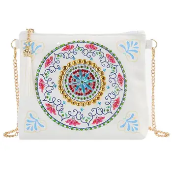 

Diamond Painting Wallet Special Shaped Diamond Storage Bag Mandala Leather Women Shoulder Chain Zipper Clutch DIY Craft
