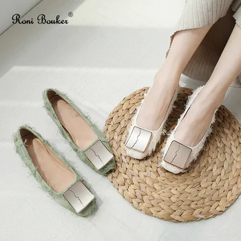 

Roni Bouker New Spring Summer Women Low Heel Pumps Woman Soft Flats Women's Slip On Flat Shoes Size 42 Dropshipping