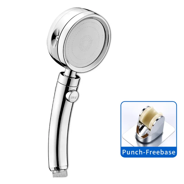 Handheld Shower Head High Pressure 5 Function Adjustable Bath Shower Jets with On/Off Pause Switch Removable Filter with Hose shower head set 2