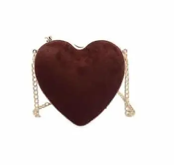 

2020 new fashion Britt trend personality peach heart chain bag simple Plush messenger shoulder bag