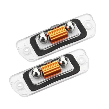 

LED License Plate Light Set Replacement Kit Attachment Assembly Auto 2Pcs White