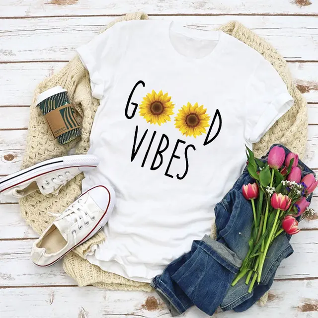 Woman Pattern T-shirt Witch Coffee Cartoon Fashion Summer Plus Size T-shirt Top Harajuku T-shirt Ladies Clothes 24548
