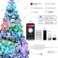 Cordão de luz de led para decoração de natal, 5m/10m, árvore de natal, bluetooth, luzes, guirlanda, aplicativo, controle remoto, luz