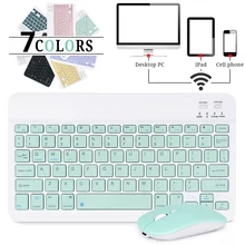 Mini teclado sem fio bluetooth teclado para ipad telefone tablet para ipad bluetooth teclado e mouse para samsung xiaomi android