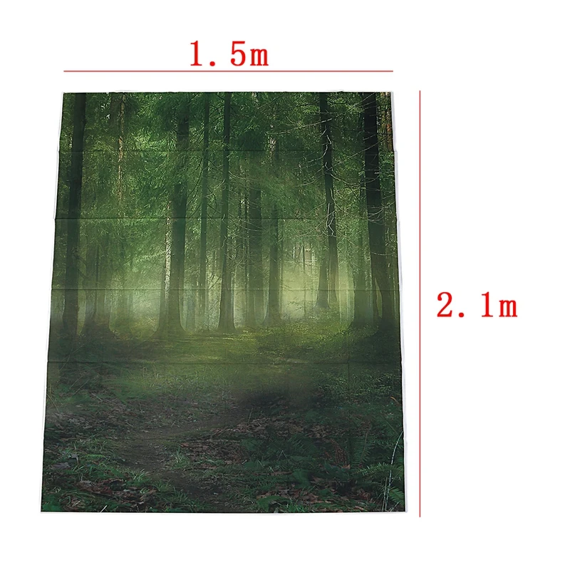 5X7 футов виниловый студийный фон для фотосъемки Туманный лес