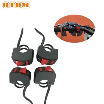 

OTOM 4 Pcs Universal Motorcycle Handlebar Mount ON OFF Button Switch With Switch Button Connector For KTM Husqvarna CRF KXF YZF