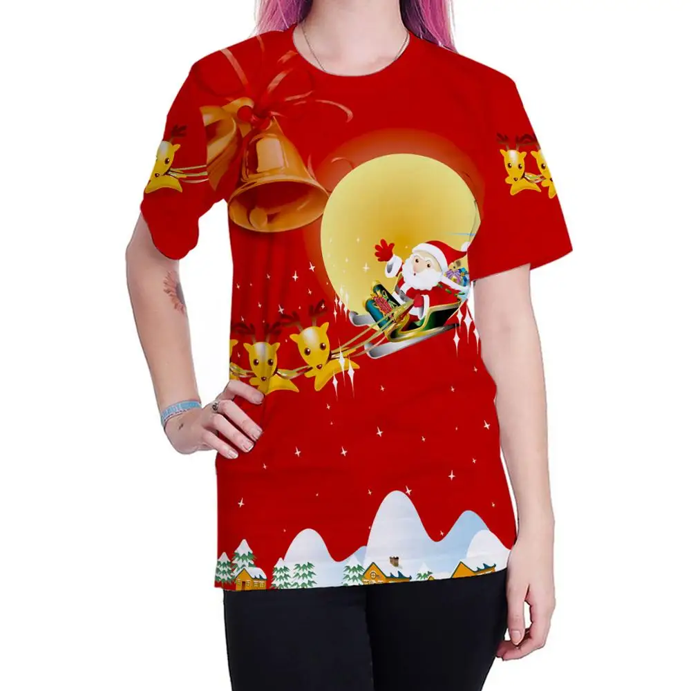 M121-011 Mayata Merry christmas женские 3D футболки Топ женские сексуальные женские футболки Плюс Размер Топы рождественские подарки рубашка harajuku - Цвет: M121-011