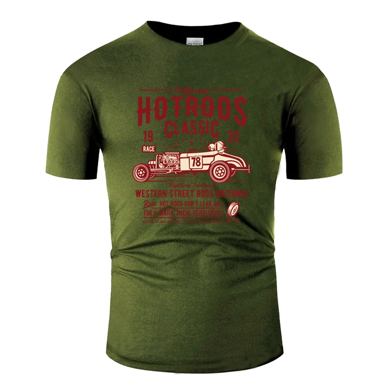 Новая модная Классическая футболка с комическим принтом hot rods, коллекция, одежда для мужчин, футболка с защитой от морщин в стиле Харадзюку