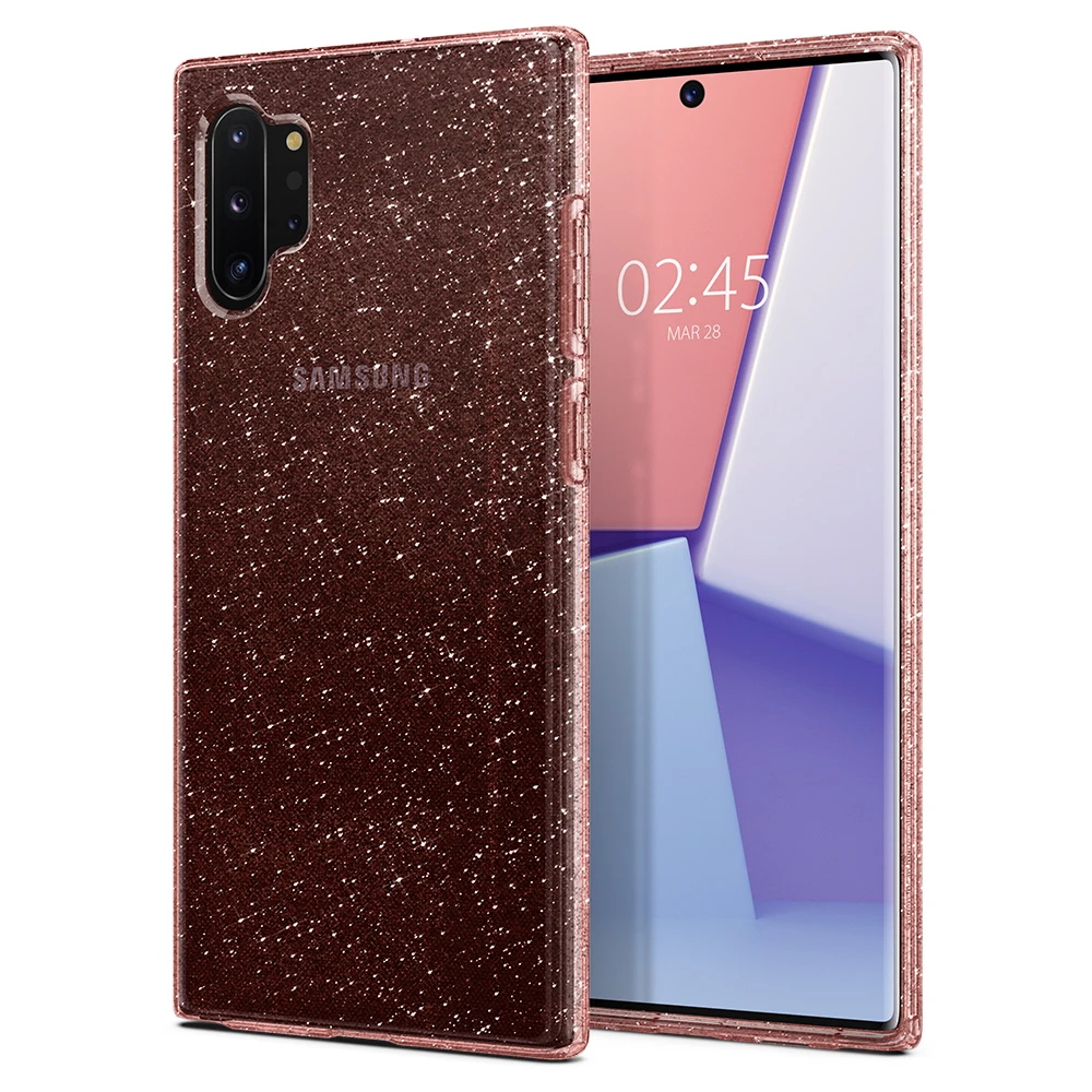 Spigen чехол с жидкими кристаллами для samsung Galaxy Note 10 Plus, модный прозрачный Блестящий гибкий ТПУ чехол s