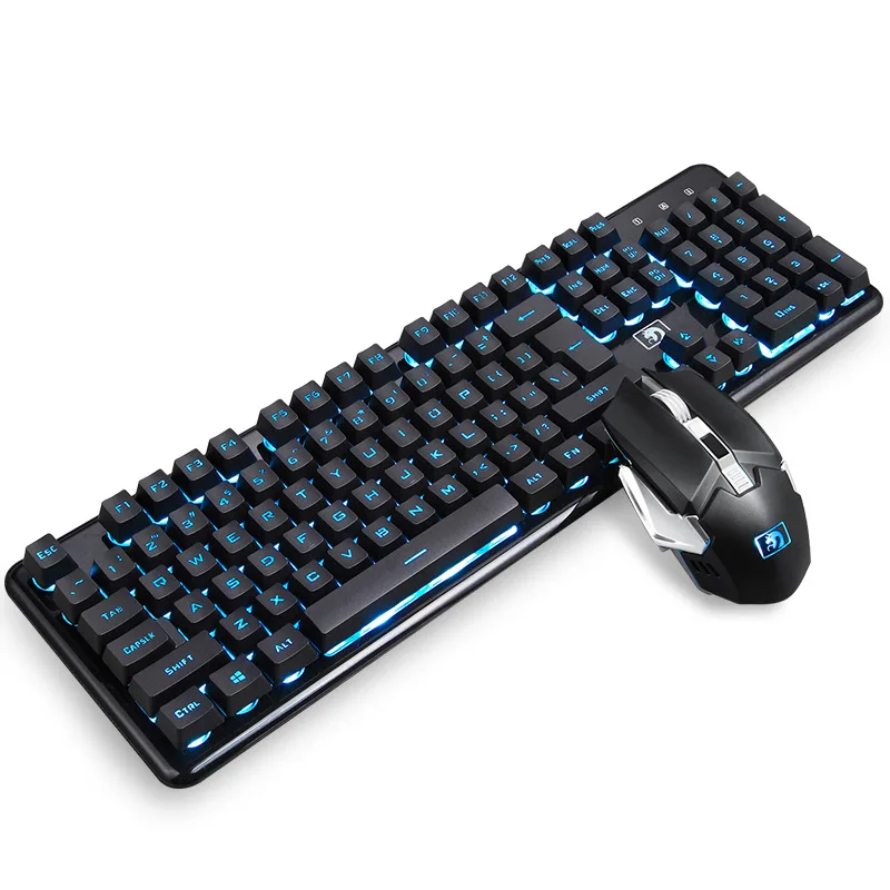 Jogo de Teclado e Mouse para Jogos Teclado do Computador e Mouse Kit para Computador Novo Rainbow Backlight Ergonômico Mecânico Portátil Mac Usb - Imagem 6