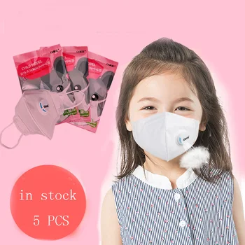 

5PCS Hot Sale valve Dustproof Anti-fog Breathable Face children girls boys Masks kidsMask Anti PM2.5
