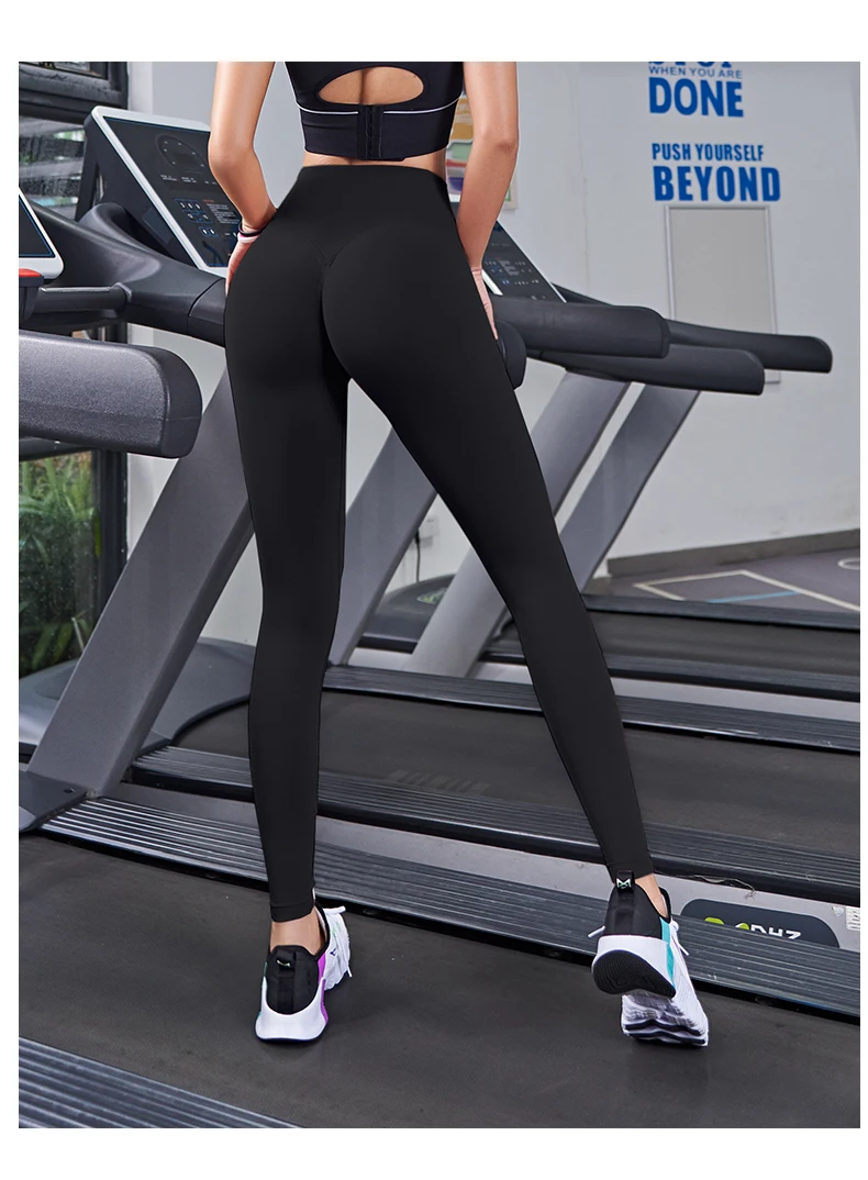 SVOKOR Seamless Workout Leggings Women Sport Fitness Push Up Black Legging Females Gym Clothing High Waist Activewear Booty ribbed leggings