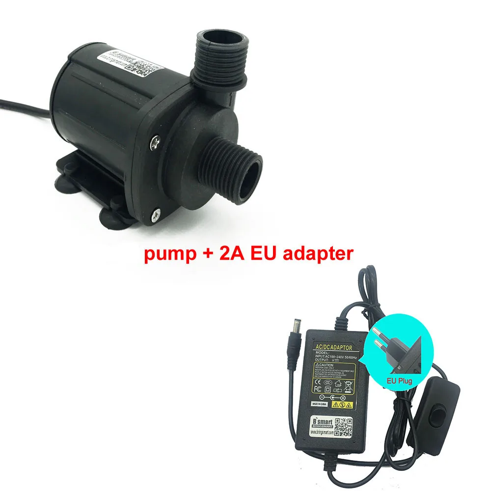 Pump n 2a EU adapter SR-1000B 1100-2000L/ч 2,1-5 м мини водяной насос 12V 24V DC микро погружной бесщеточный циркуляции Электрический насос высокого давления - Напряжение: Pump n 2a EU adapter