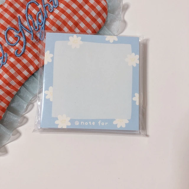 100 Sheets Tulip Note Paper Simple Style Plaid Message Memo Pad Kawaii Stationery Notepad Office Leave Message Office Supplies 1Pc 100 sheets F