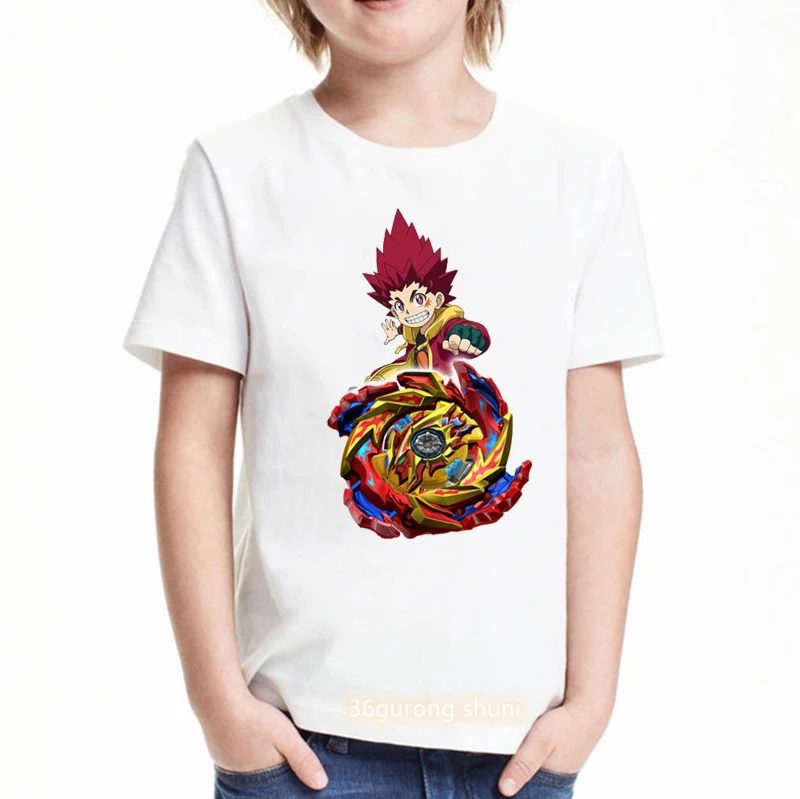 2021 hot sale boys t-shirt anime cartoon Beyblade Burst Evolution printed youth tshirt fun kids clothes summer white shirt tops roblox t shirt