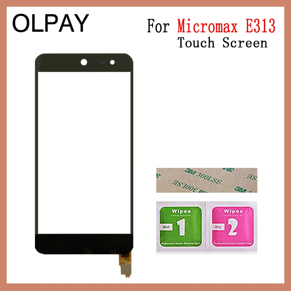 OLPAY 5," мобильный сенсорный экран сенсор для Micromax E313 сенсорный экран дигитайзер Передняя стеклянная панель инструменты Бесплатный клей+ салфетки