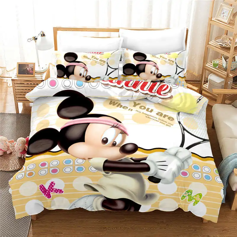 Баскетбольный Комплект постельного белья с Микки Маусом, двойной размер, постельное белье для детей, пододеяльник, пододеяльник для мальчика, домашний, двуспальный, 3D - Цвет: Disney bedding 5
