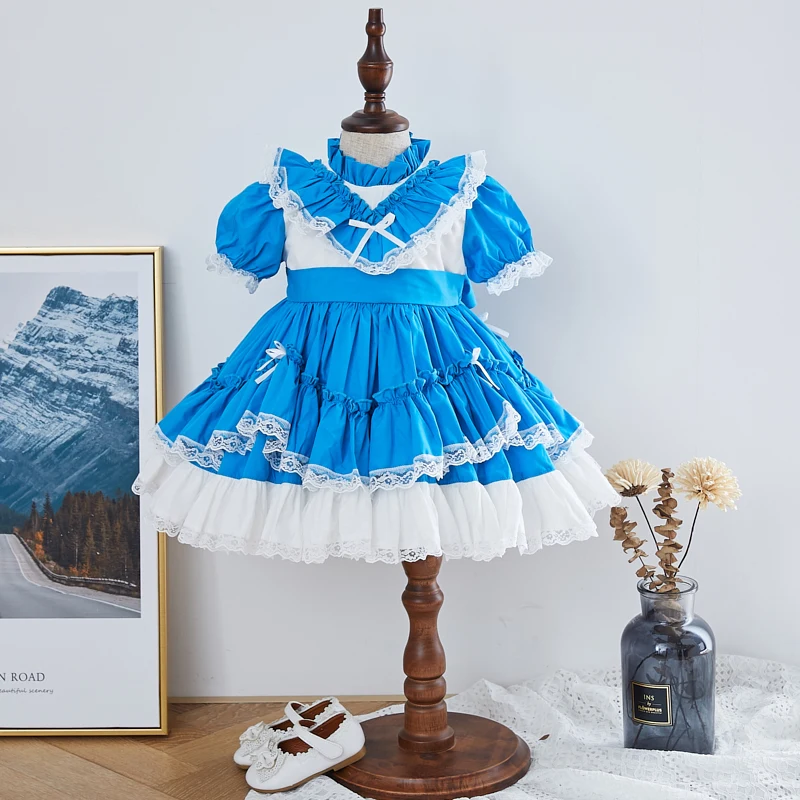 

Lolita-Dress Ball-Gown Spring Spanish short-Sleeve Baby-Girls Frocks
