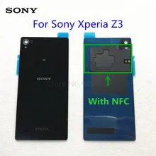 Для Sony Xperia Z3 стекло задняя крышка батарейного отсека задняя дверь запасные части чехол для L55T D6603 D6643 D6653 D6633+ NFC