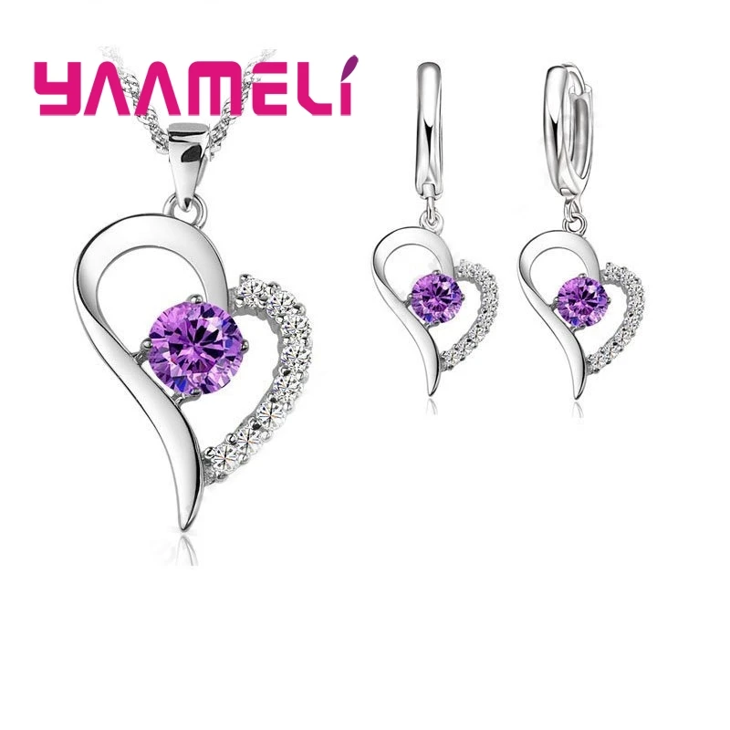 Женский комплект из колье и серёг серебра 925 пробы | Украшения аксессуары