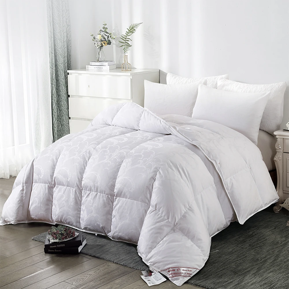 200*230cm White Duck Down Quilt Pink Duvet Winter Blanket Queen Comforter  Feather Edredones Cotton Couvre-lits Queen Dekbed - Comforters - AliExpress