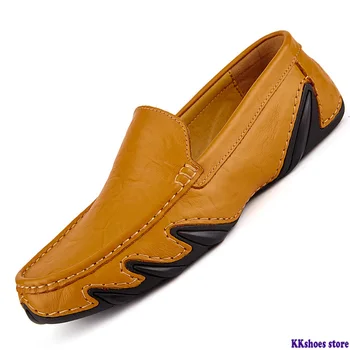 

2020 New Quality Men Loafers Leather Breathable Men's Casual Shoes Men Driving Oxfords Shoe Flats Moccasins Shoes