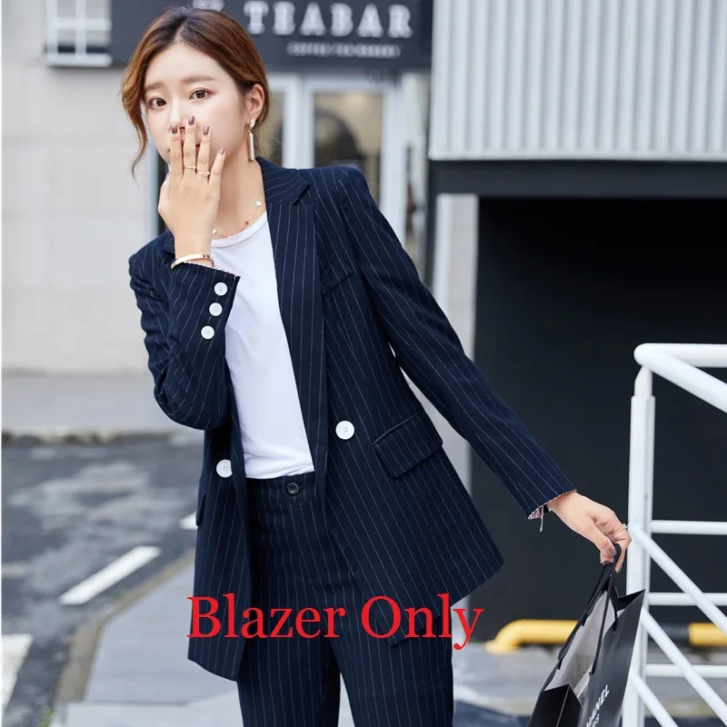 Blazer Only Высококачественный женский пиджак и куртки, темно-синий Блейзер, офисная одежда для девушек - Цвет: Blazer Only