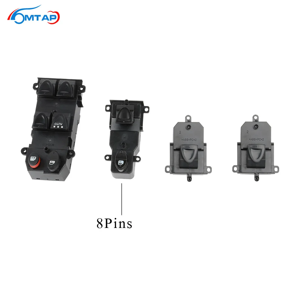 MTAP 4 шт. Мощность переключатель окна для Honda Civic FA1 2006 2007 2008 2009 2010 2011 5/8 шпильки для левой руки водителя только - Цвет: 8Pins