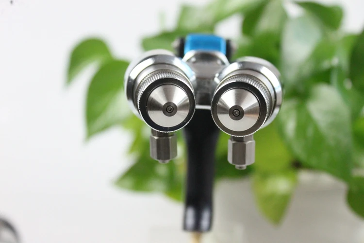 dual head spray gun two nozzle spray gun nano spray plating gun mirror painting double aircap pistal chrome sprayer gun plating